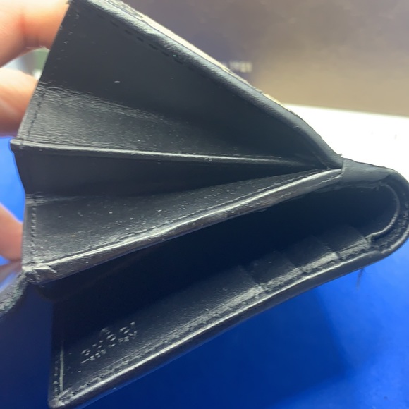 Rare black Gucci leather & canvas GG Guccissima vintage wallet - Picture 8 of 10